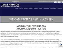 Tablet Screenshot of lewisandsonroofing-hsv.com